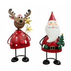 Decorazioni Natalizie in Latta Renna e Babbo natale