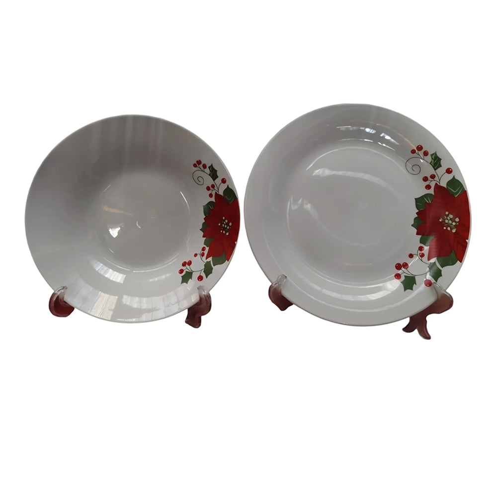 Servizio Piatti Natale in Porcellana 12 Pezzi