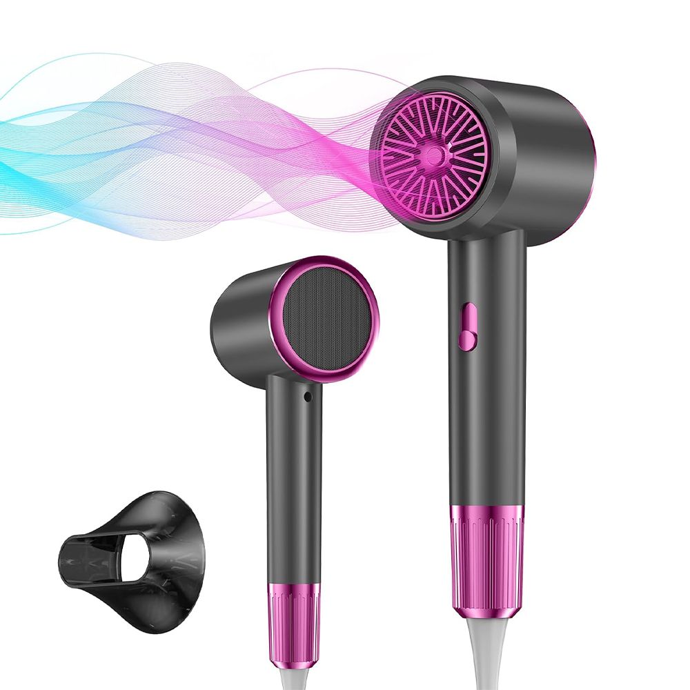 Asciugacapelli Ioni Negativi 2000W Portatile e con Ugello Staccabile