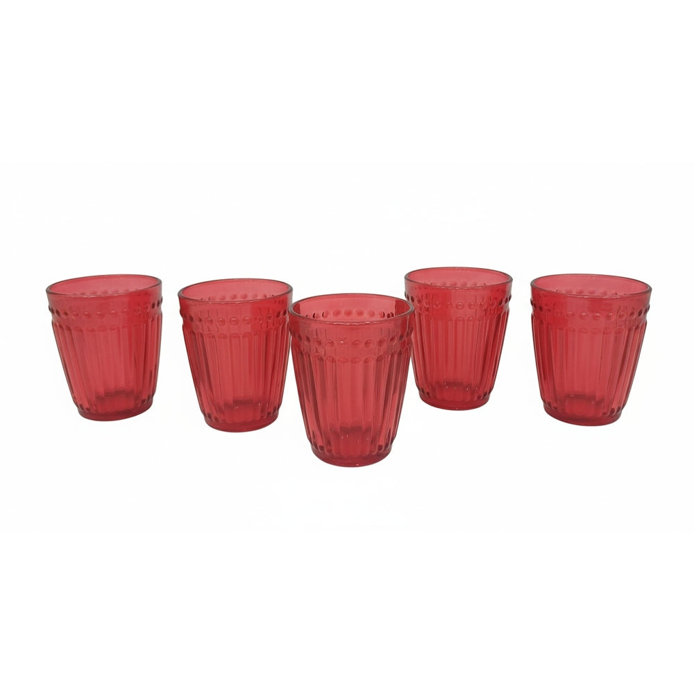 Bicchieri in Vetro Rosso Merry Christmas 280 ml