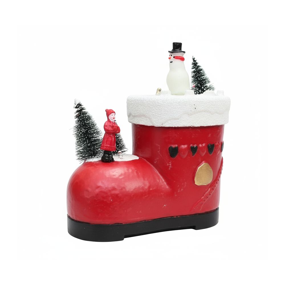 Carillon Natalizio Stivale con Musica, Luci e Movimento