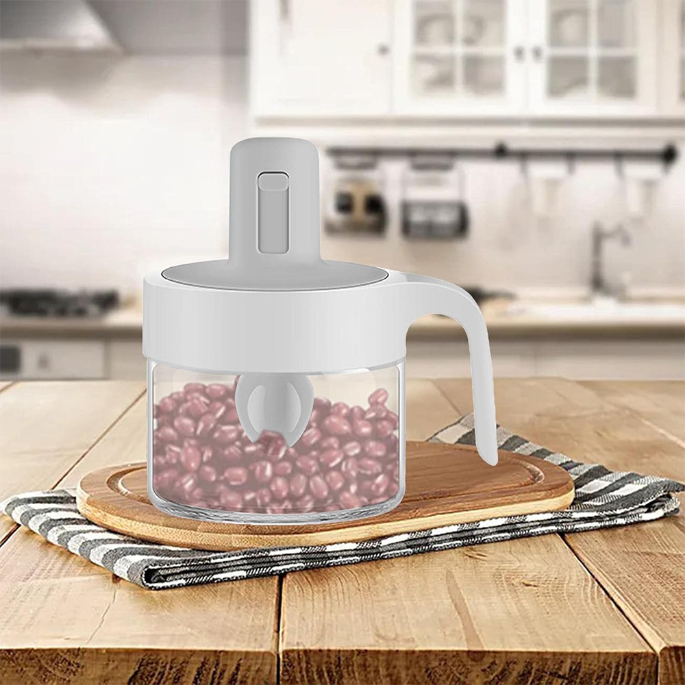 Barattolo Contenitore Ermetico con Cucchiaino Integrato