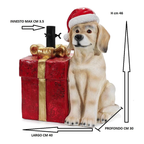 Base per Albero di Natale a Forma di Cane con Pacco Regalo