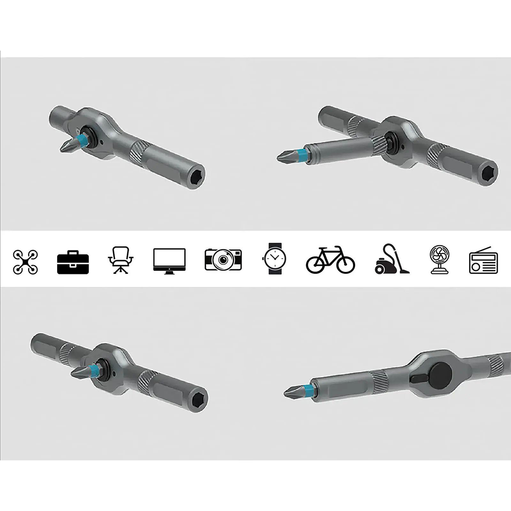 Set Cacciaviti Professionali 24 Punte con Chiave a Cricchetto