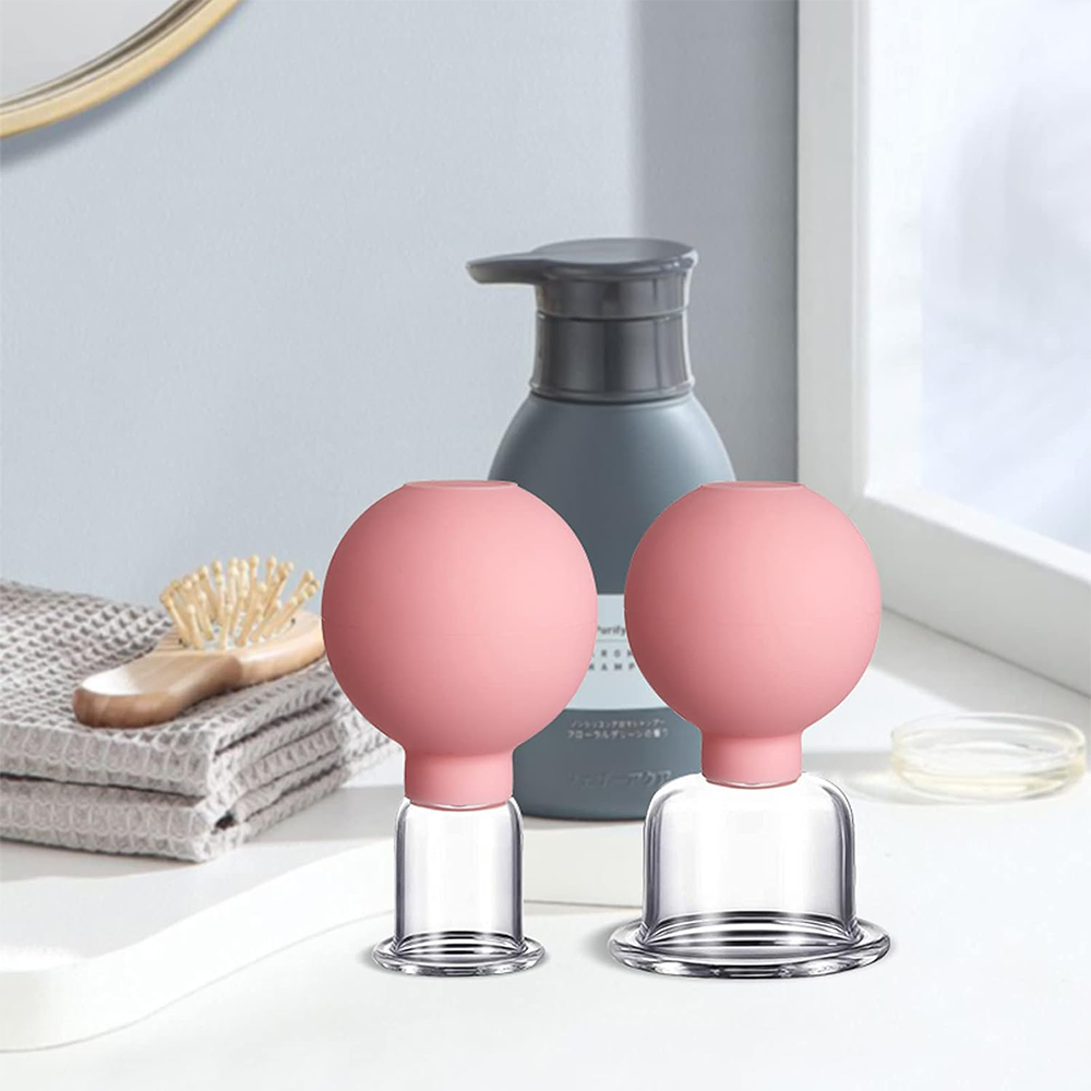 Coppette in Silicone e Vetro per Massaggio e Terapia 4 Pezzi