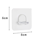 Ganci Adesivi Trasparenti per Mensole e Armadi Senza Fori