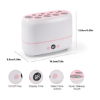 Lavapennelli Elettrico 2 in 1 con 12 Slot per Pennelli Make Up