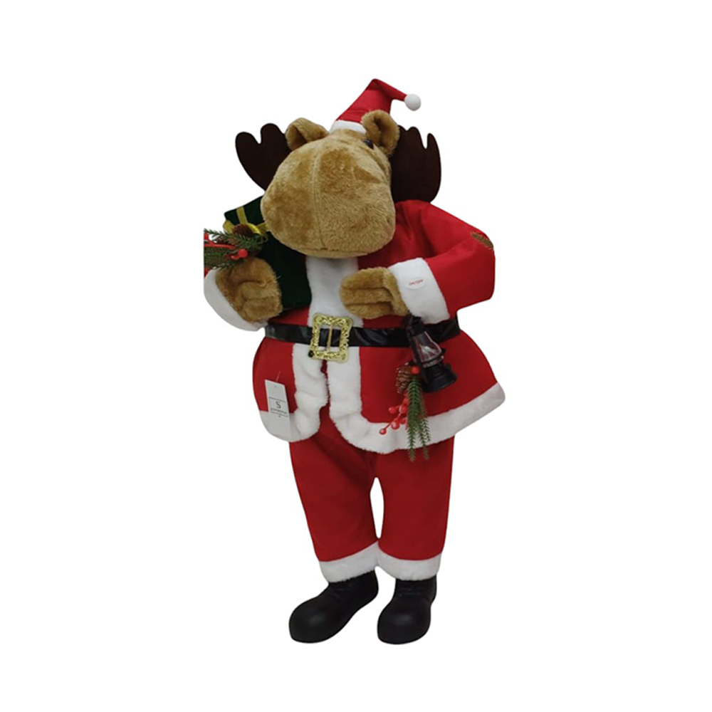 Decorazione Natalizia Animata Babbo Natale, Orso e Renna con Musica e Movimento