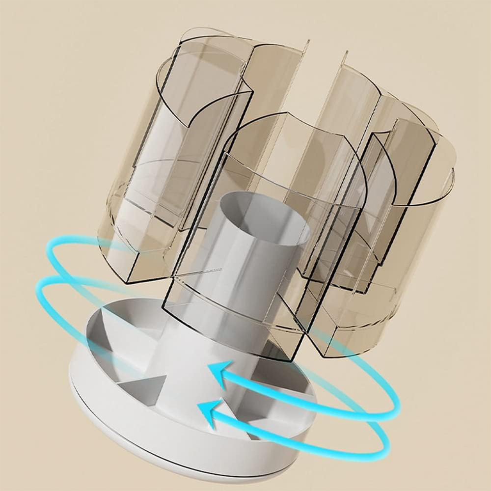 Portapennelli Rotante con 6 Scomparti Organizer da Scrivania