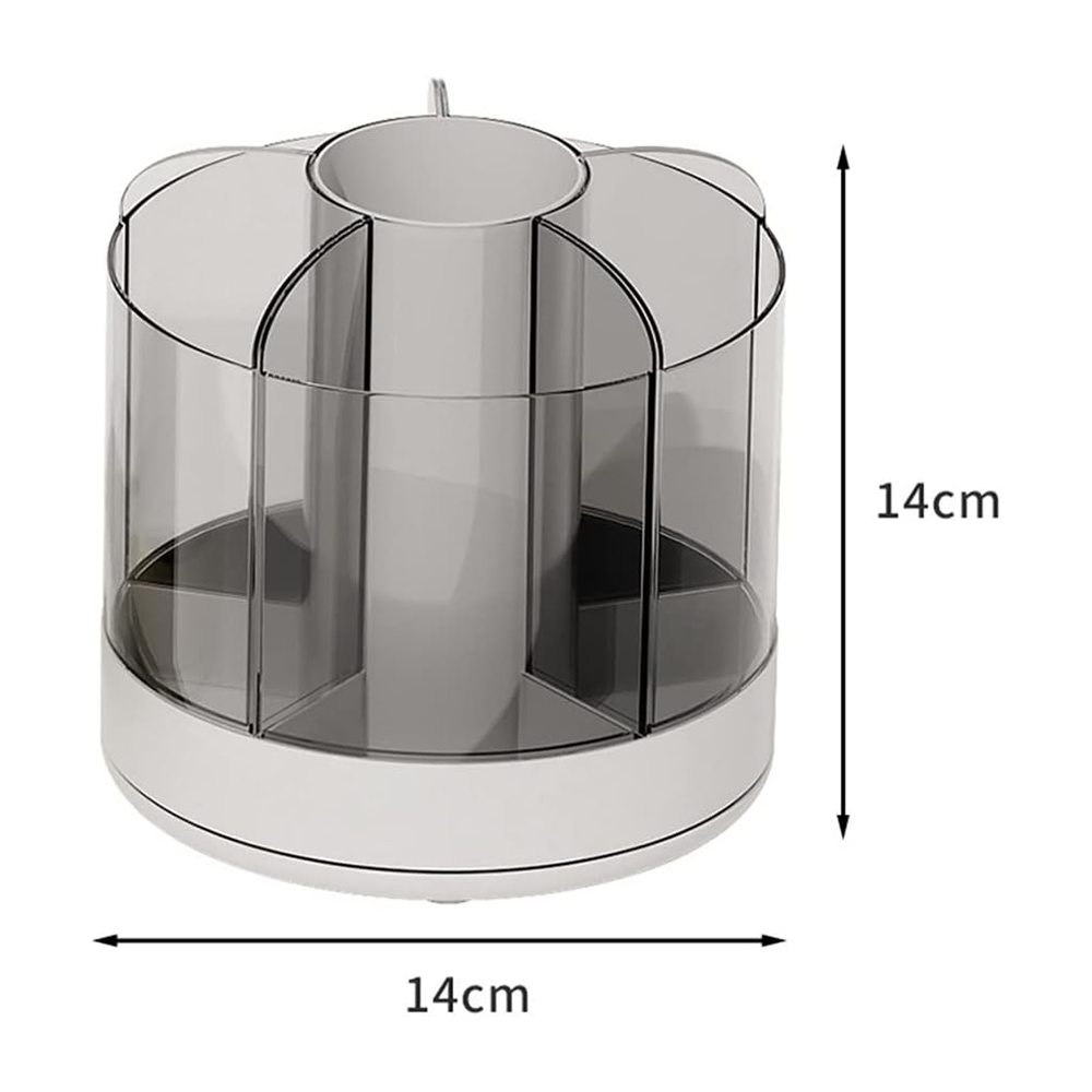 Portapennelli Rotante con 6 Scomparti Organizer da Scrivania