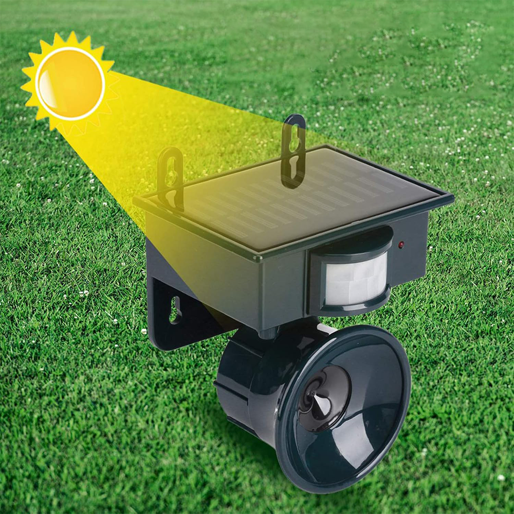Repellente Ultrasuoni da Giardino con Pannello Solare