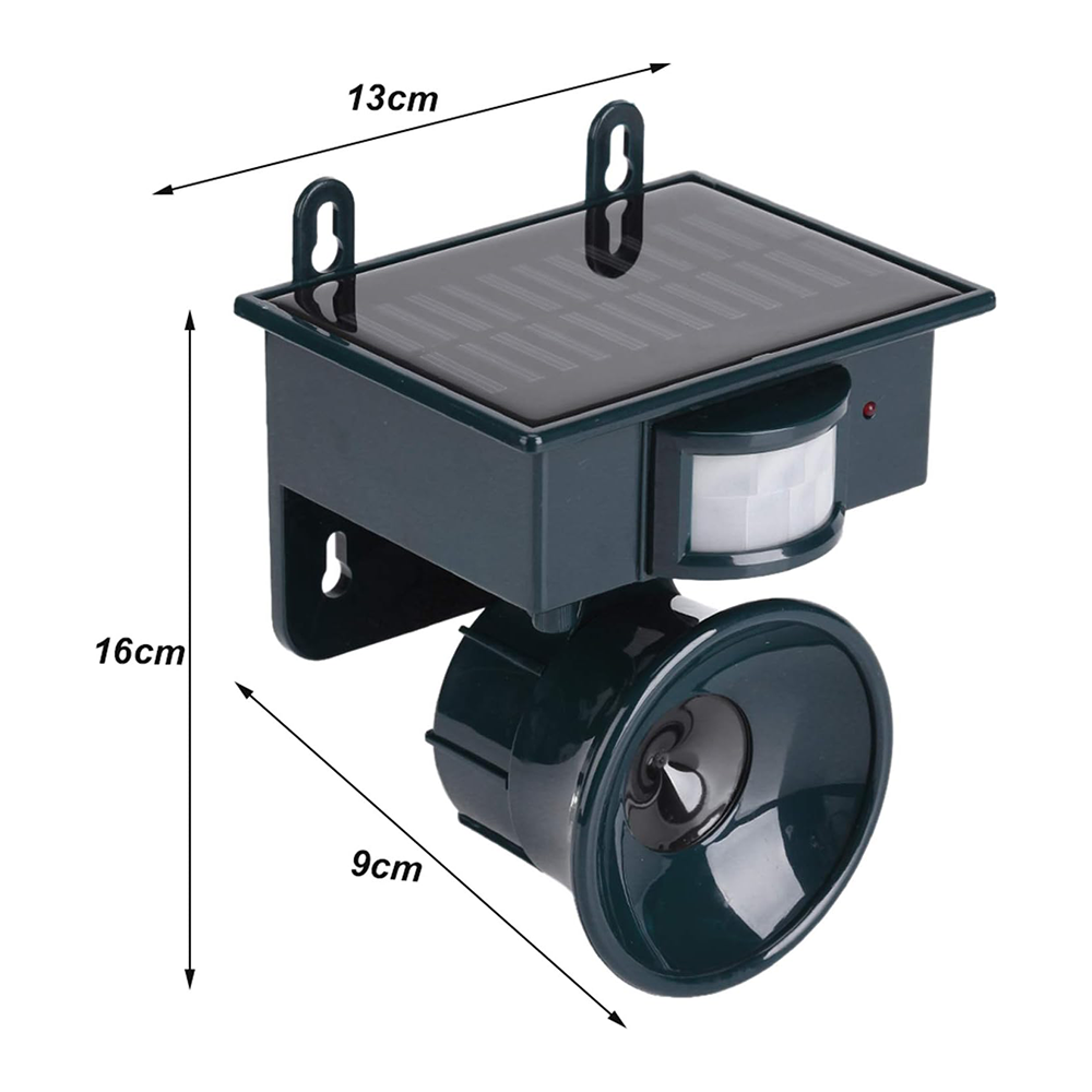 Repellente Ultrasuoni da Giardino con Pannello Solare