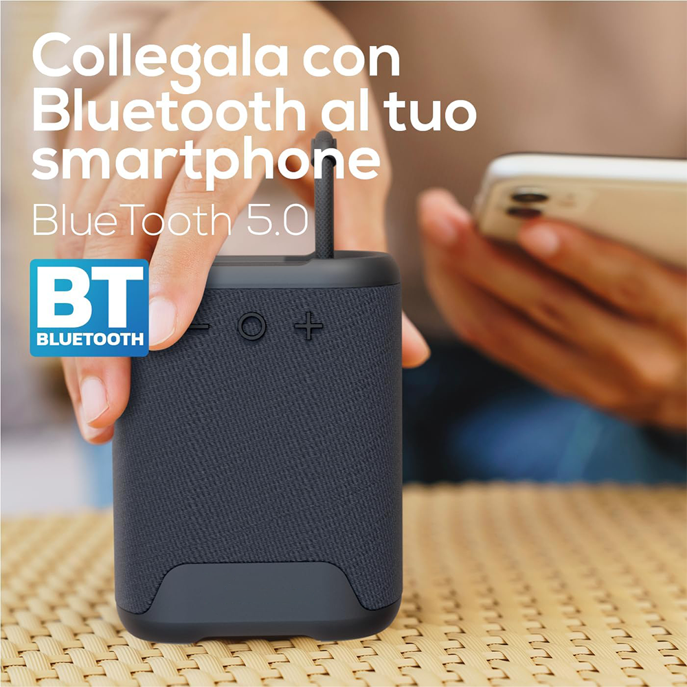 Speaker Bluetooth Tascabile BT5.0 con Batteria 1200mAh