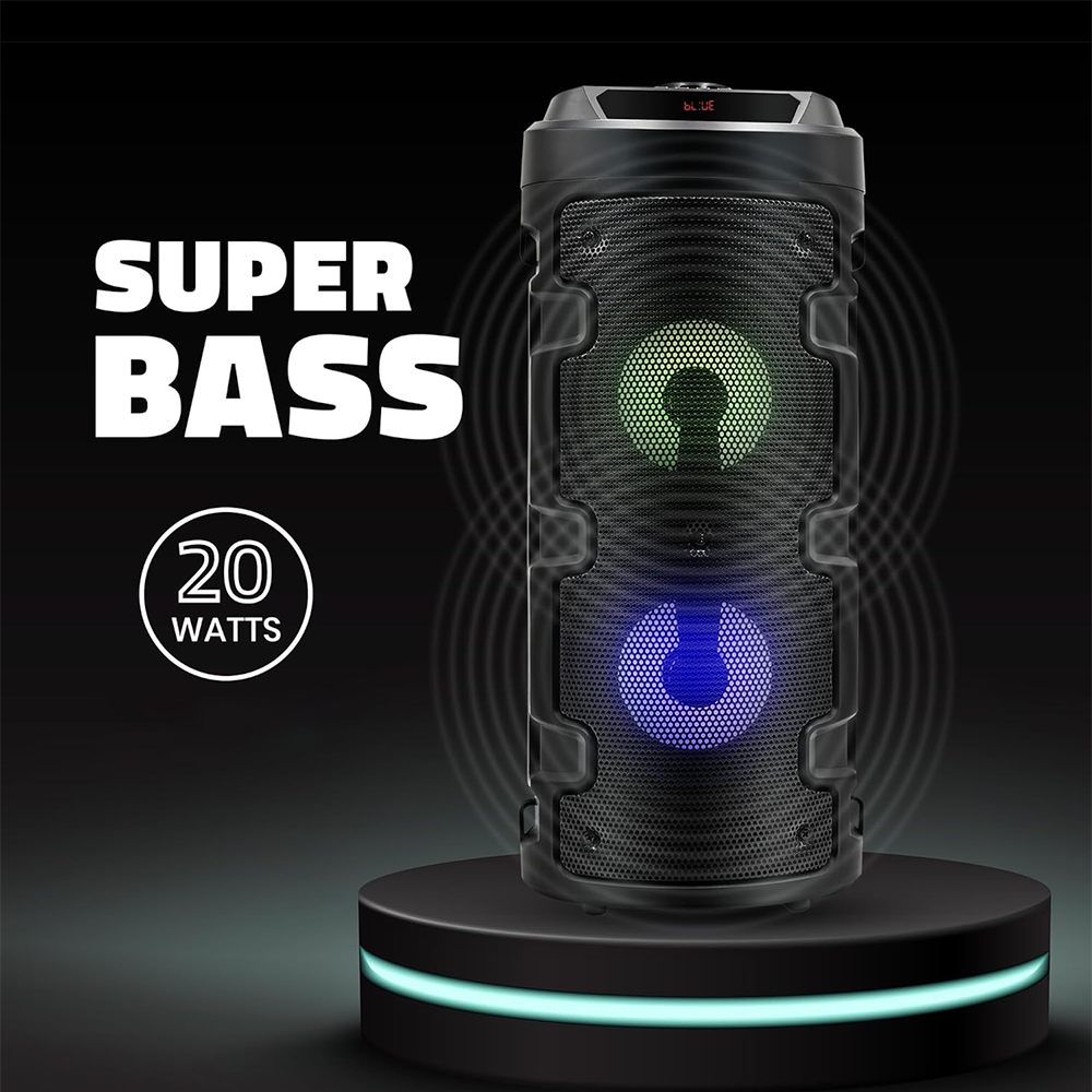 Altoparlante Bluetooth Super Bass con LED Lampeggiante