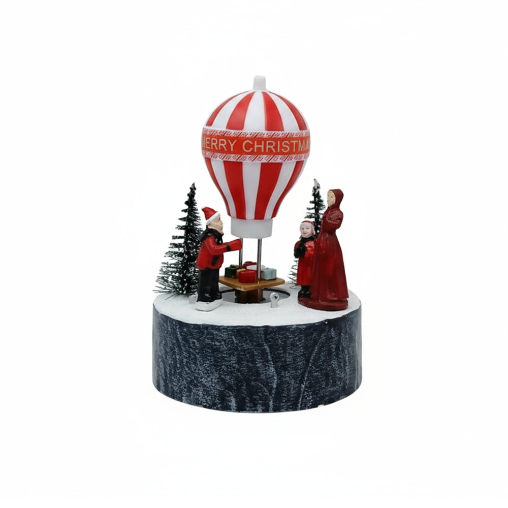 Carillon Natalizio Mongolfiera con Musica, Luci e Movimento
