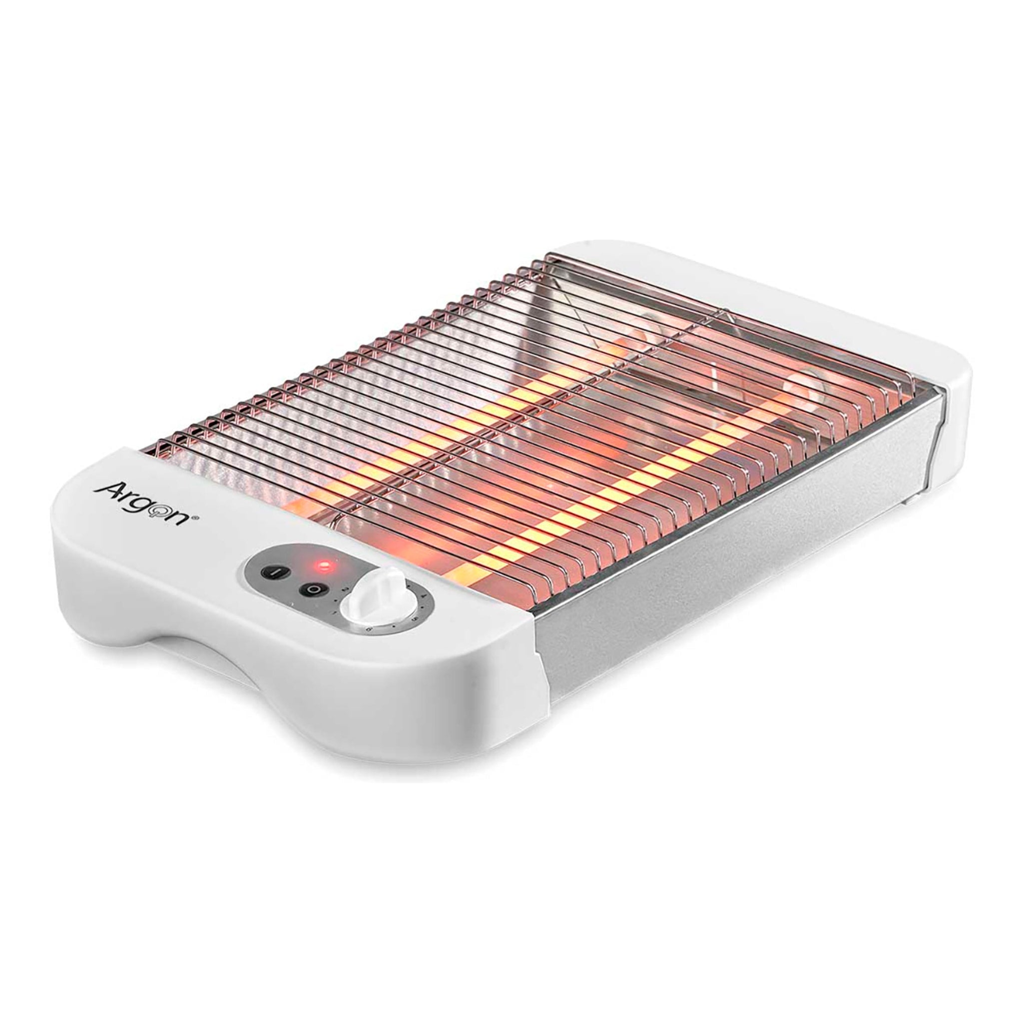 Tostapane Piatto Bianco 600W con 6 Livelli di Tostatura e Vassoio Raccogli Briciole